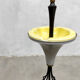 Vintage ceramic standing ashtray sixties ‘mellow yellow’