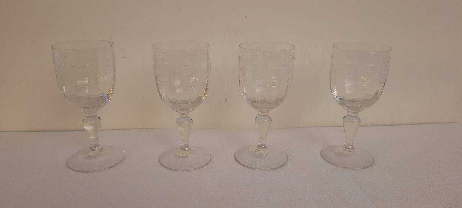 Late 19th century stemmed glasses