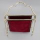 1950s Brass and Fabric Magazine Stand, Italy