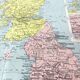 Old map of Great Britain and Ireland 43x43cm from 1950