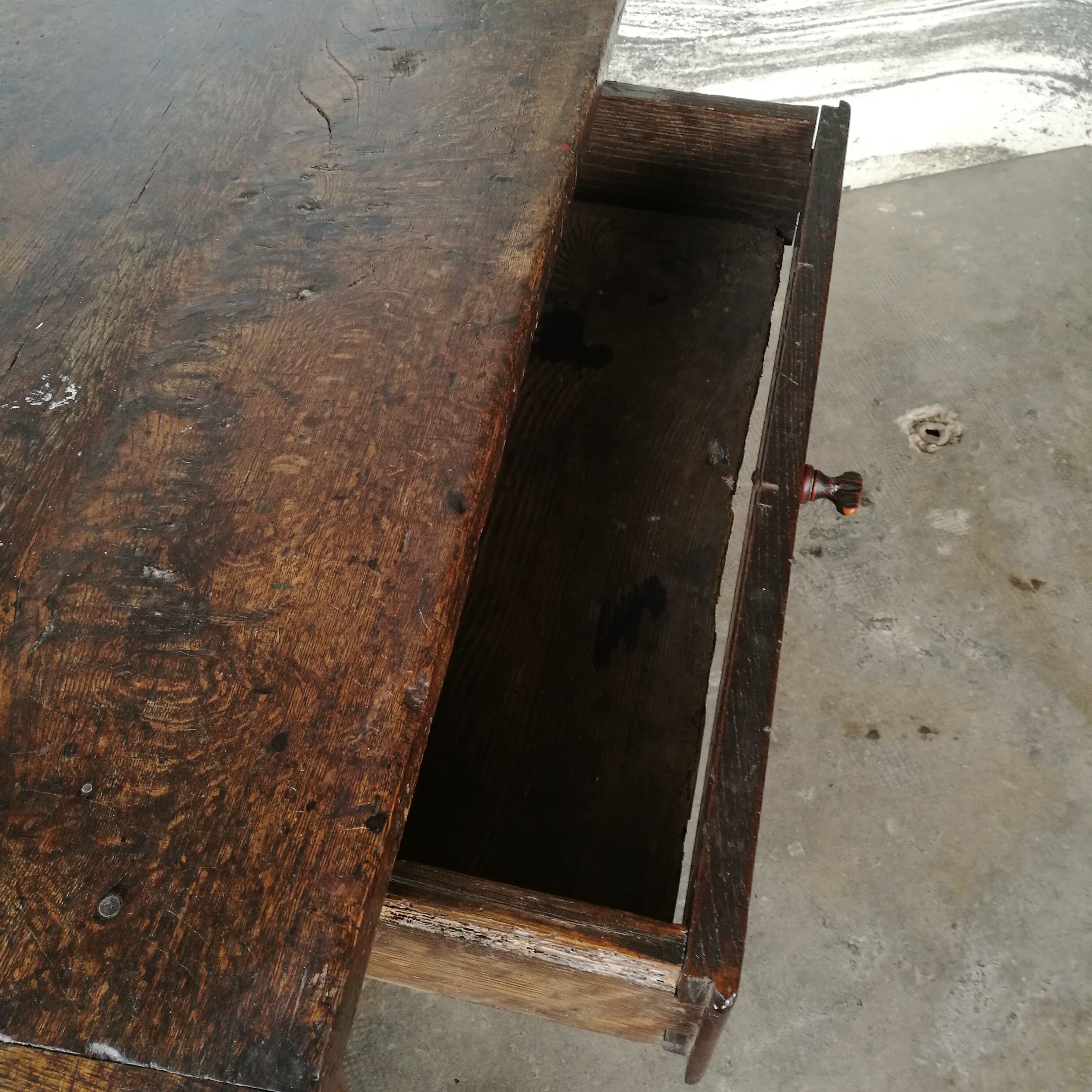 18th century oak farm table