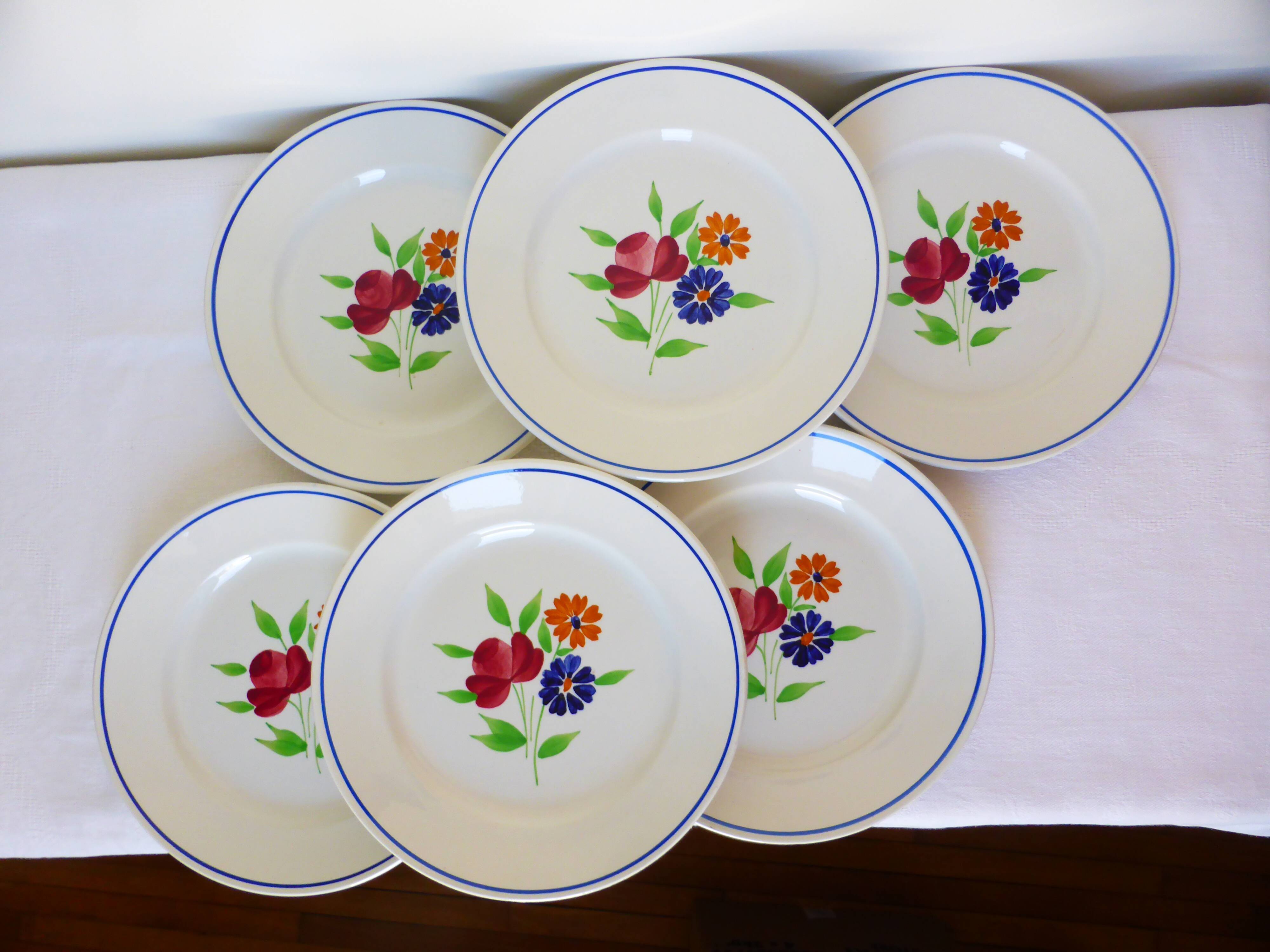 6 flat plates from the Badonviller factory 210336