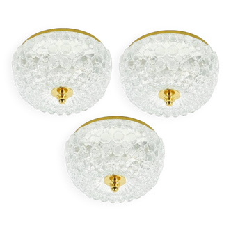 Mid-Century Bubble Glass Ceiling Light / Wall Light by H. Tynell, 1960s