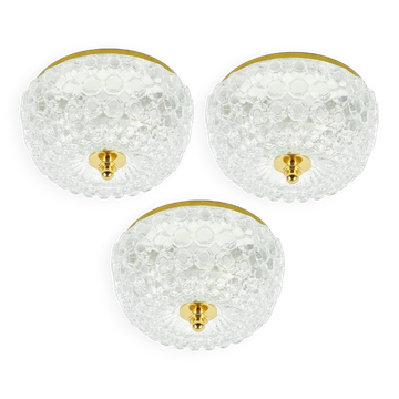 Lustre en verre bulle du milieu du siècle / Applique murale par H. Tynell, années 1960