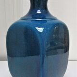 70s cracked blue ceramic lamp