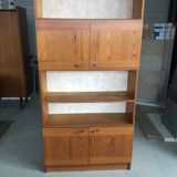 Honey-colored pine bookcase, 90s