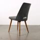 Chaise vintage des années 50-60 avec rembourrage en mousse et revêtement en similicuir