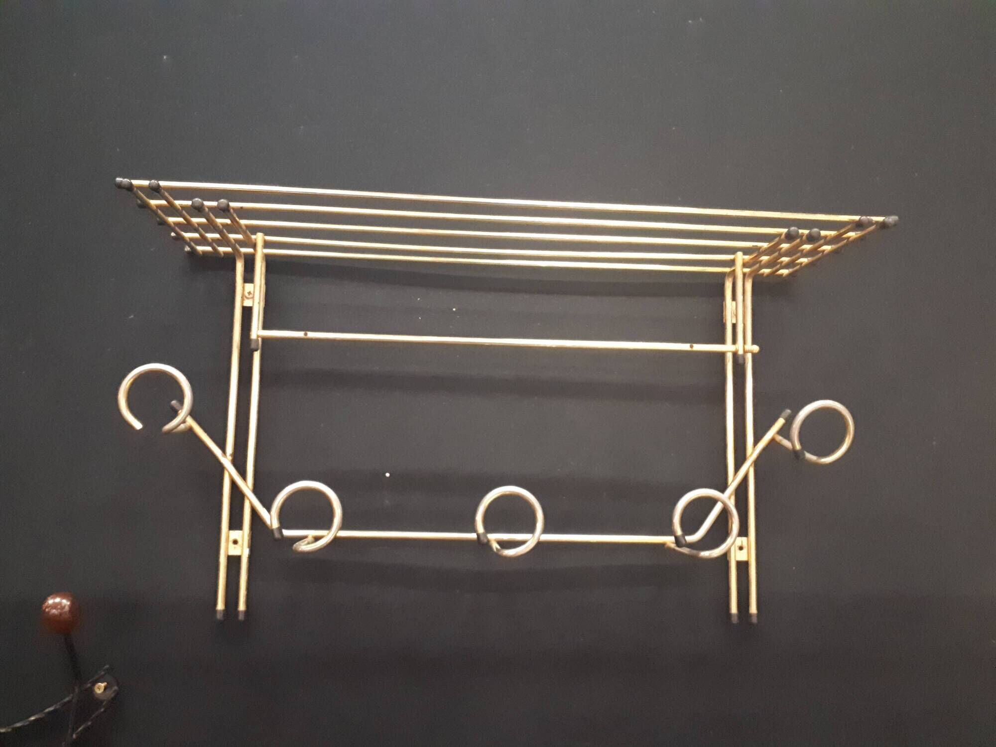 Coat vintage brass metal door