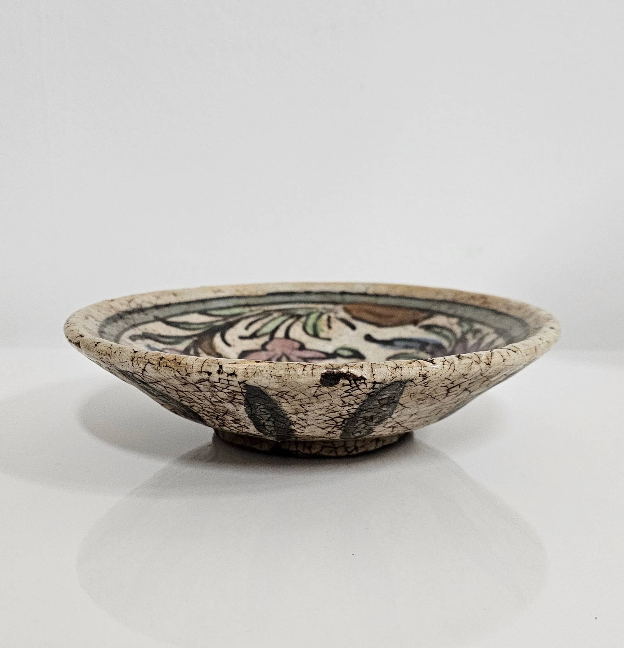 Early 20th century Persian Qajar dynasty pottery vases / bowl / bottle / 1900s