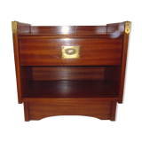 Brass bedside table and mahogany dressing 70s