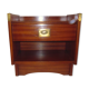 Brass bedside table and mahogany dressing 70s