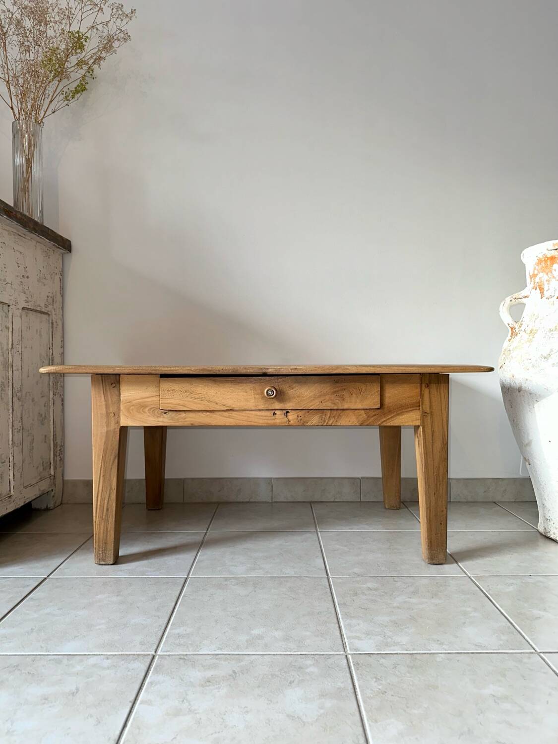 Old wooden coffee table