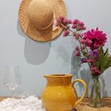 Refresher pitcher in ochre ceramic sandstone