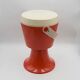 Tabouret de rangement orange Flair Pays-Bas années 70