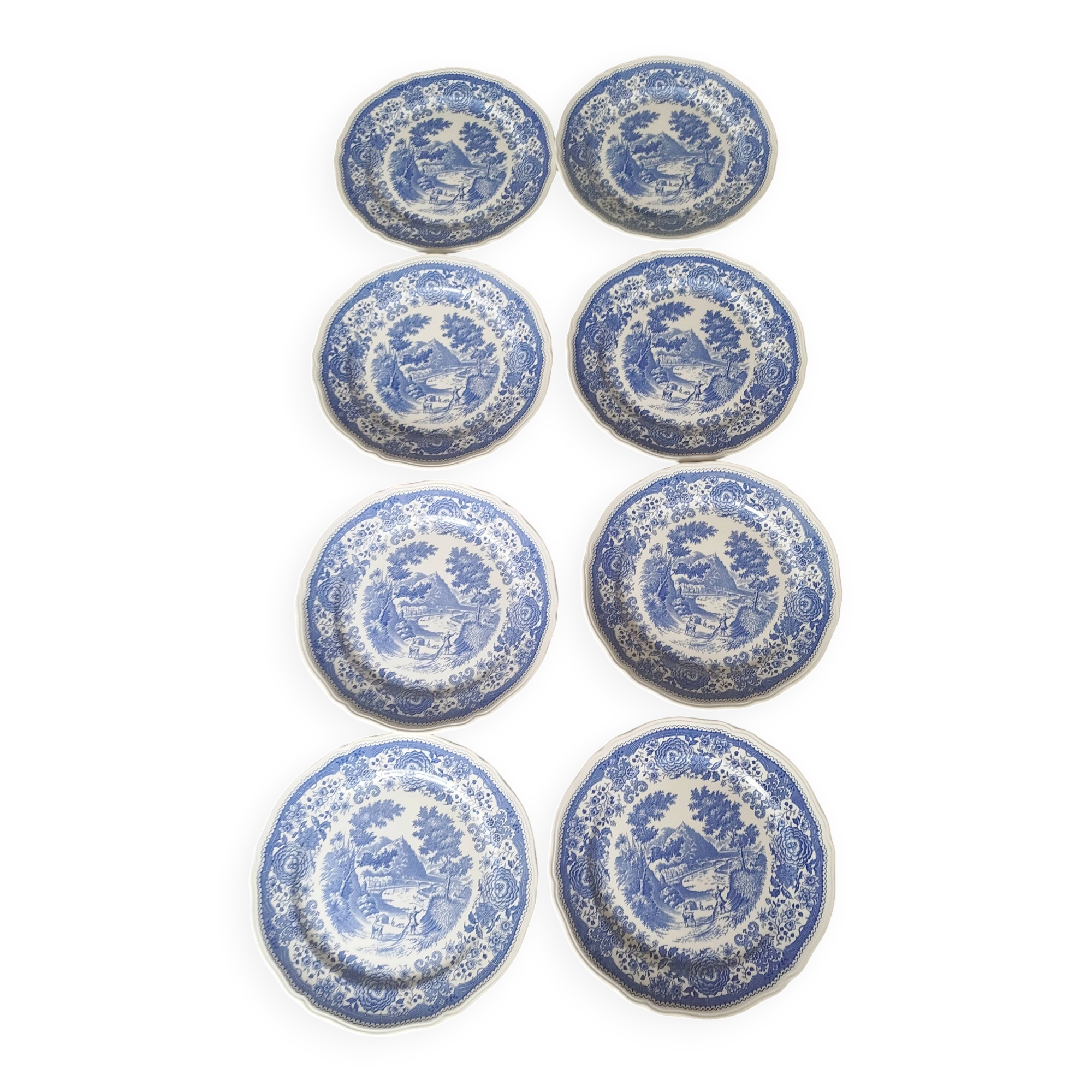Blue flat plates Villeroy & Boch Burgenland edition