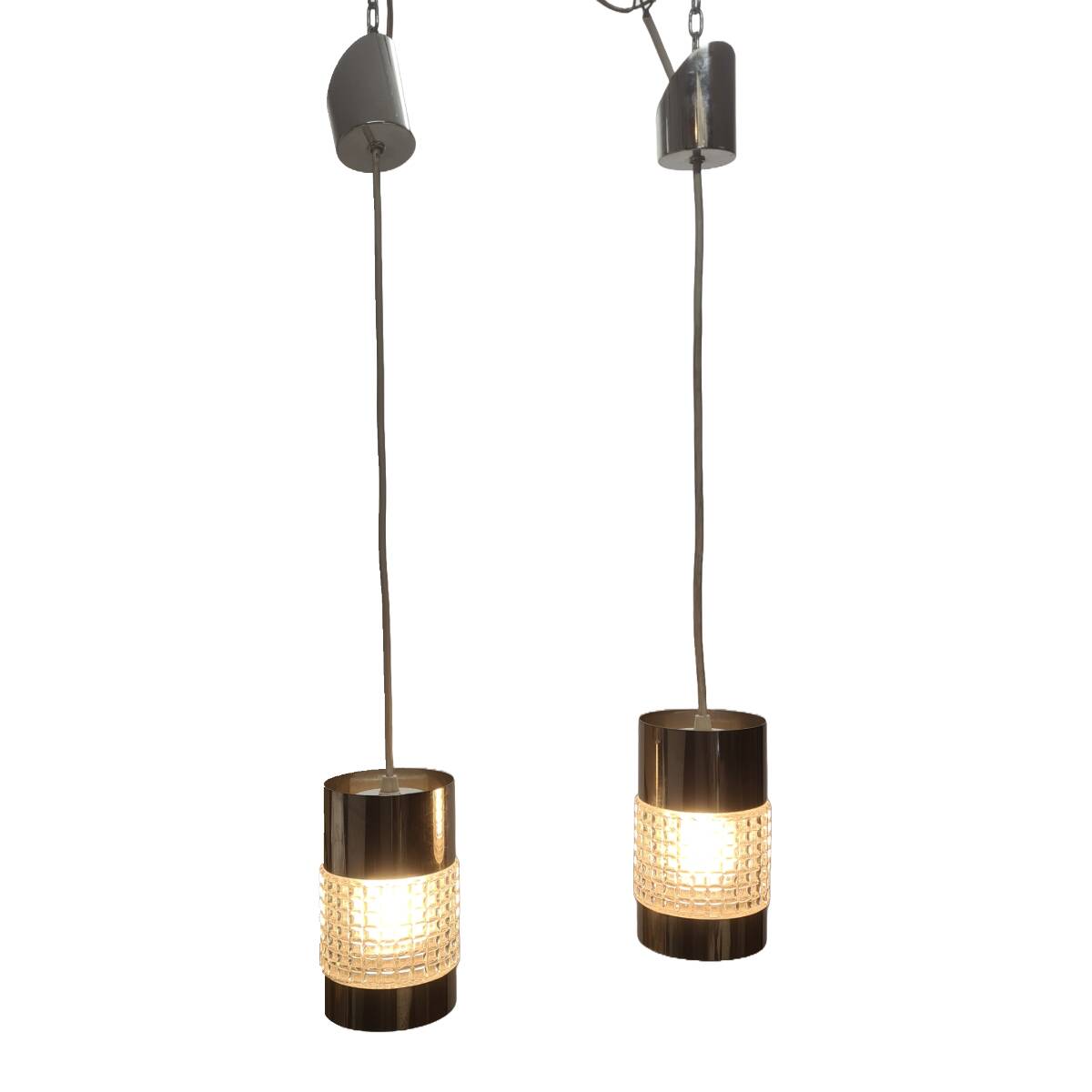 Vintage Space Age Pendant Lamps, 1970s