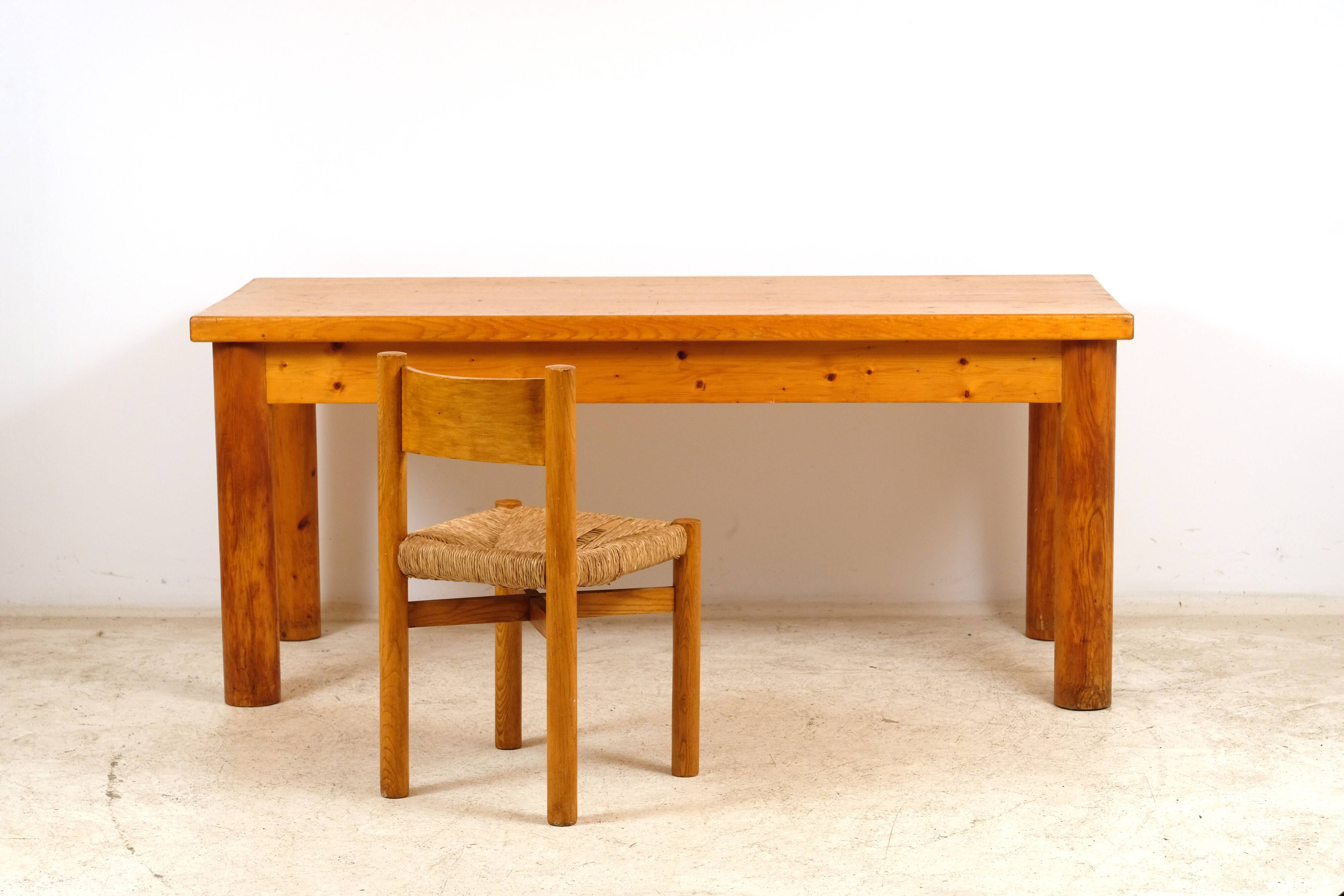 René Martin desk and Méribel chair by Charlotte Perriand 1955