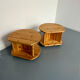 Side table, end table X2, solid pine, 1970s design.