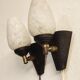 Metal and glass sconces. Spain, 1970s.