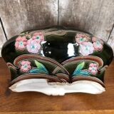 Old Art Nouveau Planter G De Bruyn Vintage Enameled Ceramic