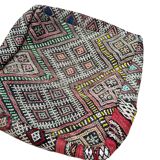 Moroccan kilim pouf 24 x 24 inch - free shipping - vintage berber kilim pouf - moroccan pouf