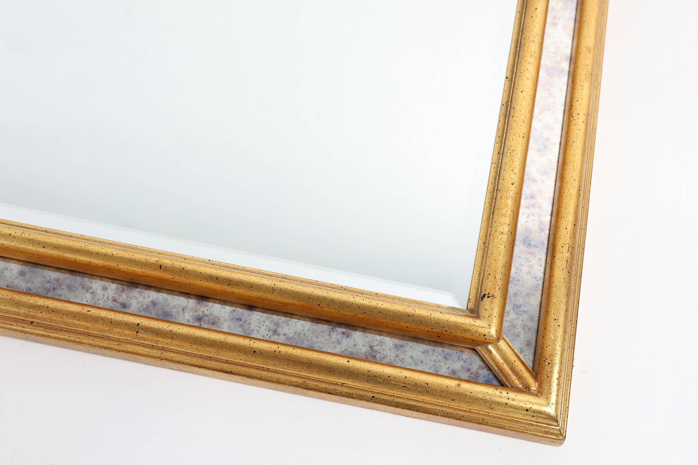 French gilt Louis Philip style mirror decorated with smoked mirror glass