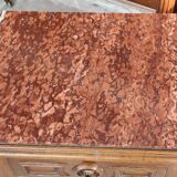Old chiffonier bedside table red marble top 19th century