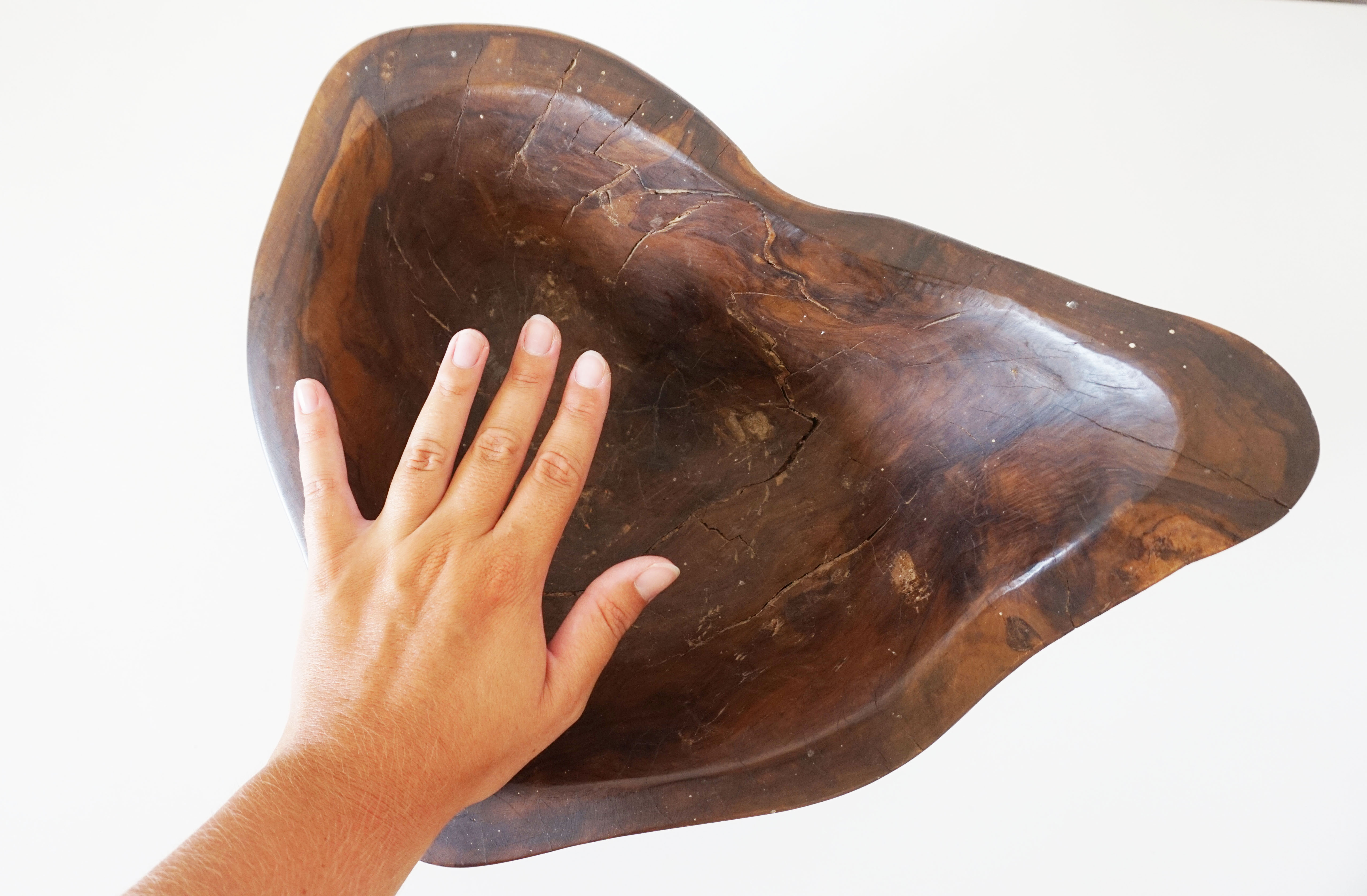 Brutalist solid wood dish