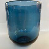 Blue glass vase