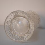 Glass vase, chiseled pattern