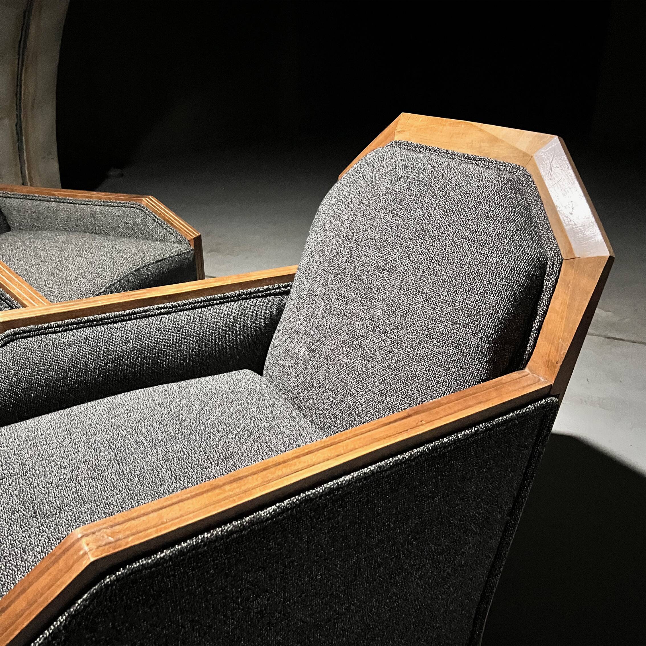 Set of 2 Art Deco Club Chairs, France, 1930s