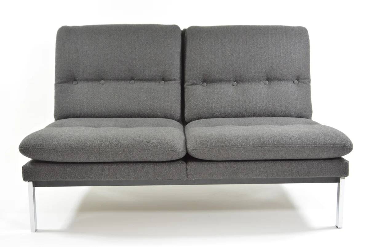 Anthracite grey banquette from the 1970s