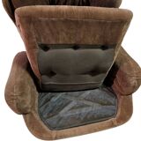 Fauteuil en velours vintage