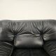 Red and black leather armchair by Nicoletti Salotti