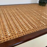 Set small desk and its chair in cannage 60s