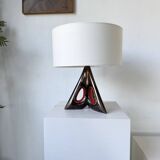 1950s ceramic table lamp, free form