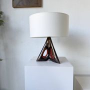1950s ceramic table lamp, free form