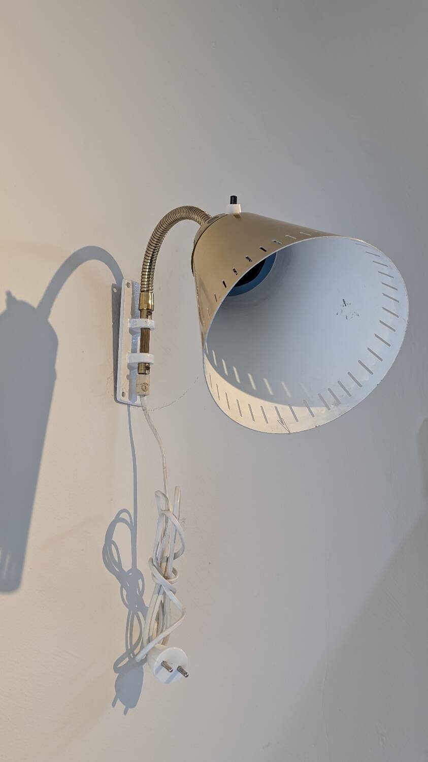 AJH Swedish brass adjustable wall lights