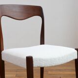 Scandinavian chair - Fully restored - Fabric, foam & straps: new