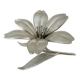Flower ashtray in silver metal from the 60s and 70s