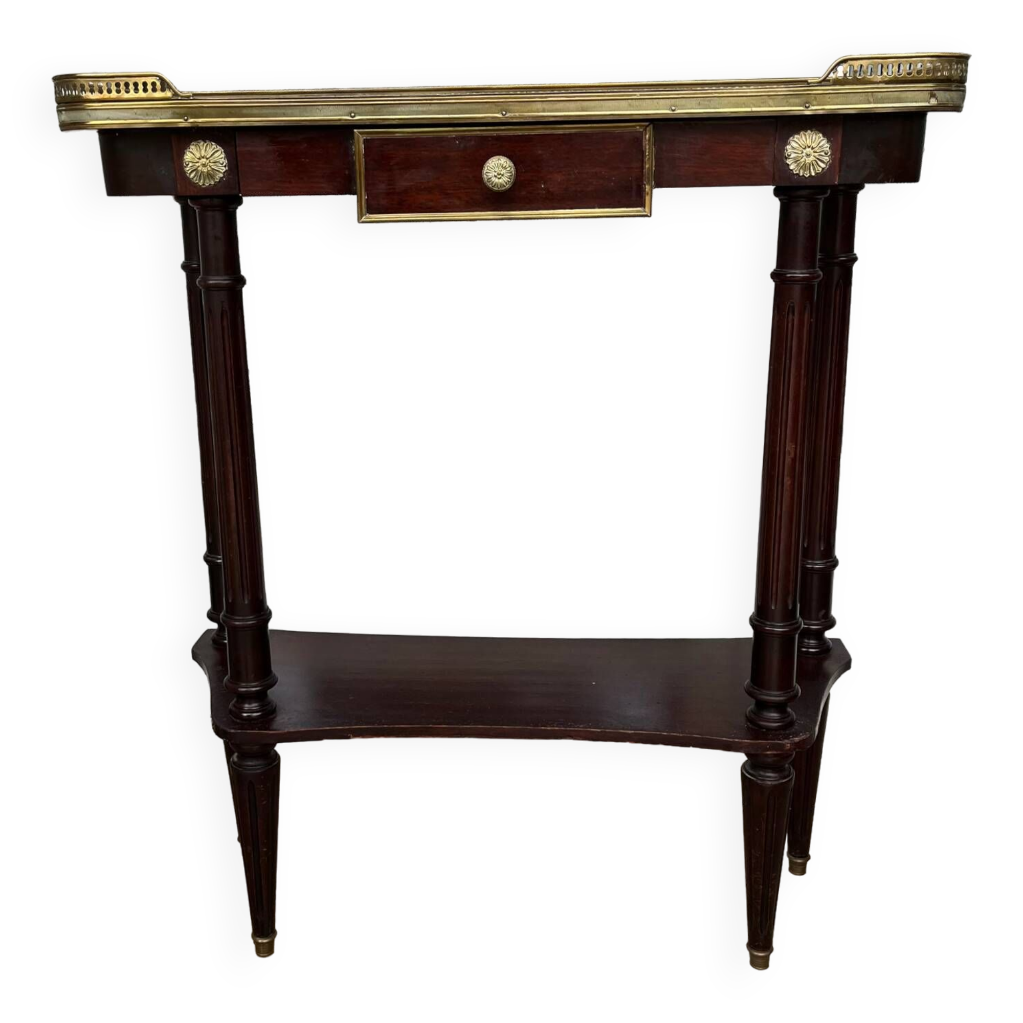 Console de style Louis XVI dessus marbre