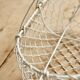 Small vintage white metal harvest basket
