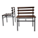 Set of 2 benches in teak, italy, 1960s