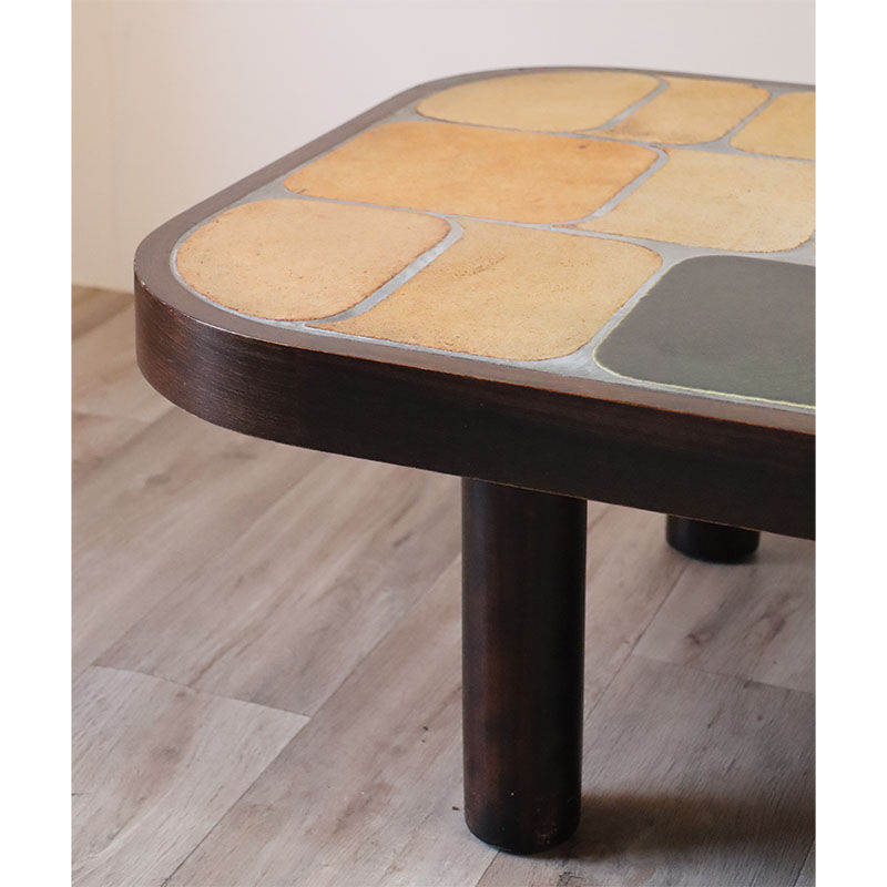 Vintage coffee table "Shogun" by Roger Capron 1960