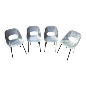 Suite de 4 chaises Tulipe - pierre guariche