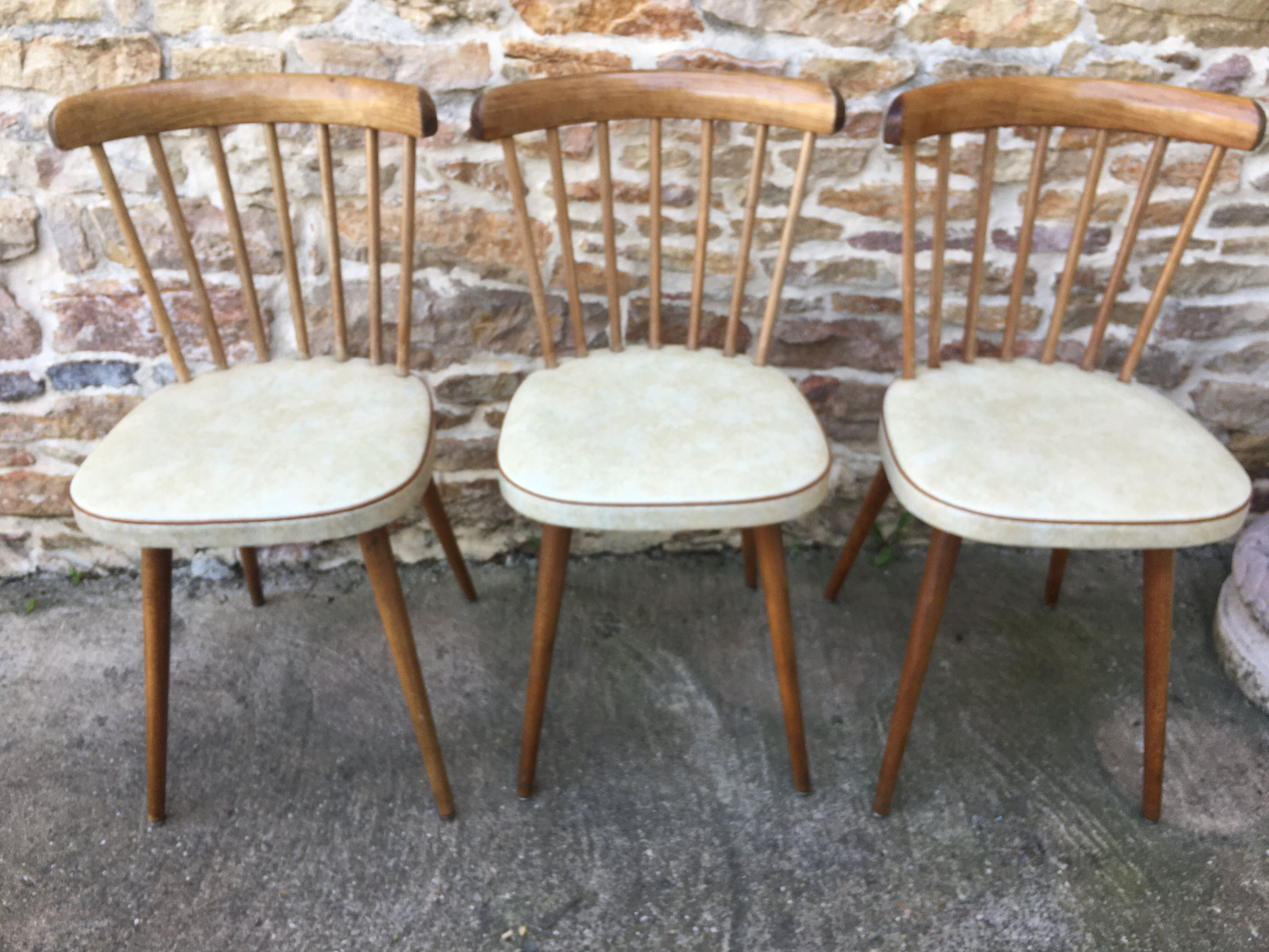 Suite of three Baumann chairs, catalogue 1958/59