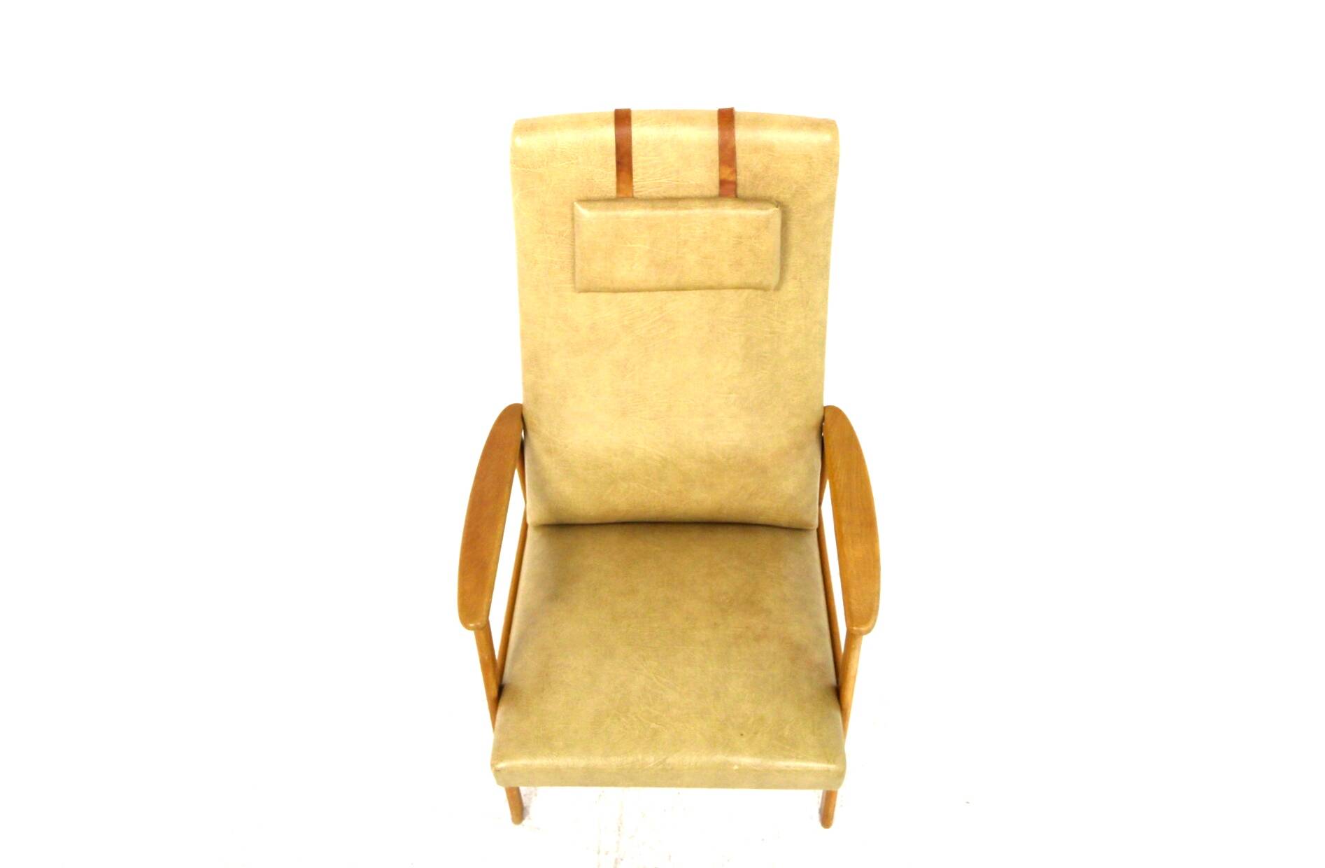 Scandinavian leatherette armchair, Sweden, 1960