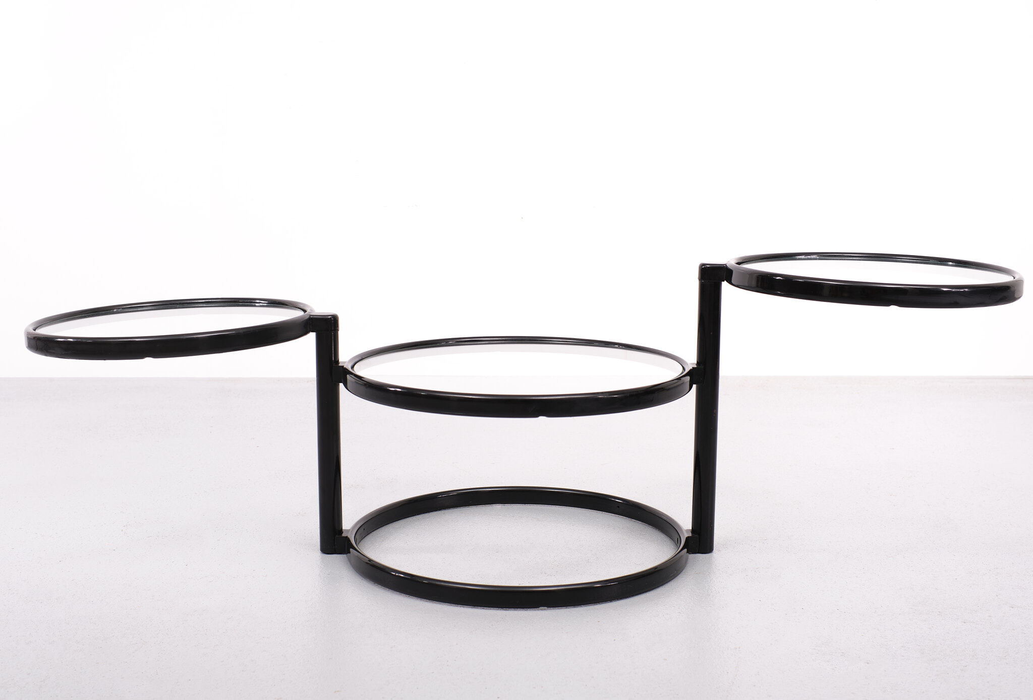 Black swivel coffee table