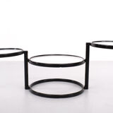 Black swivel coffee table