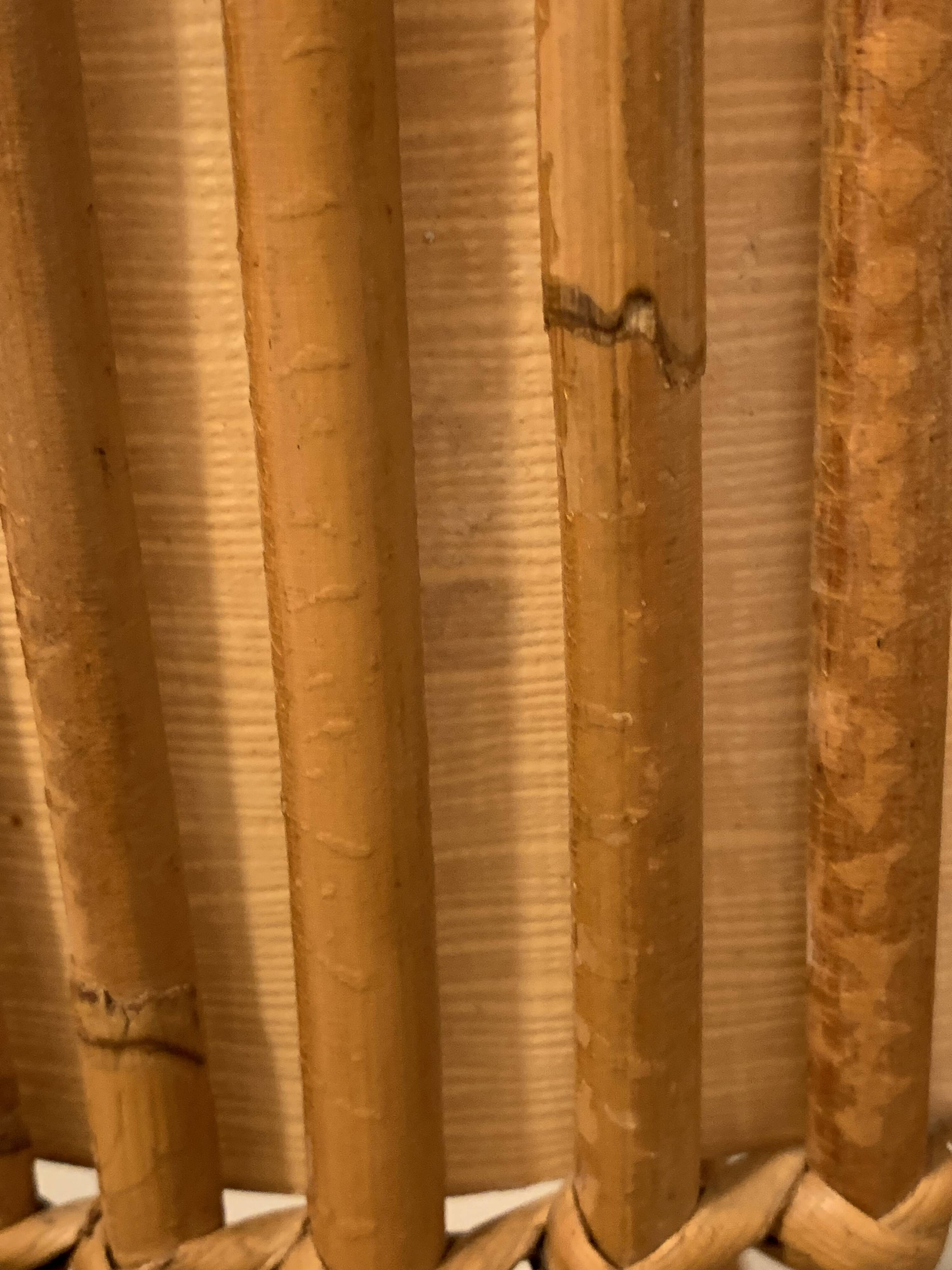 Rattan tripod lamp 1950 H47